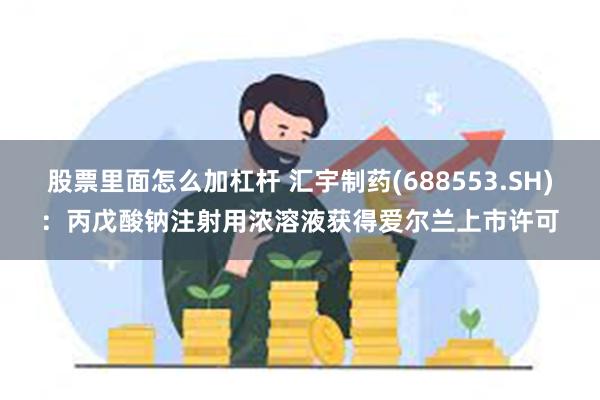 股票里面怎么加杠杆 汇宇制药(688553.SH)：丙戊酸钠